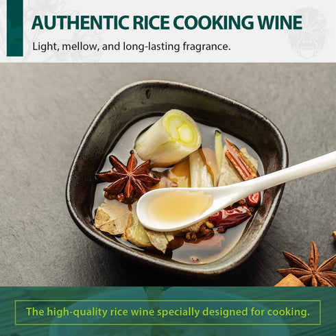 Soeos Shaoxing Cooking Wine 51.24oz (1500ml) - Chinese Rice Wine for Cooking, Shaoxing Wine, Rice Cooking Wine, Shao