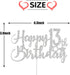 Silver Glitter Happy 13th Birthday Cake Topper - 13th Birthday Party Decoration, 13th Birthday Cake Topper
