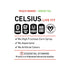 12 Oz (Pack 4) CELSIUS Fizz Free Peach Mango Green Tea, Sugar Free Energy Drink, Fl