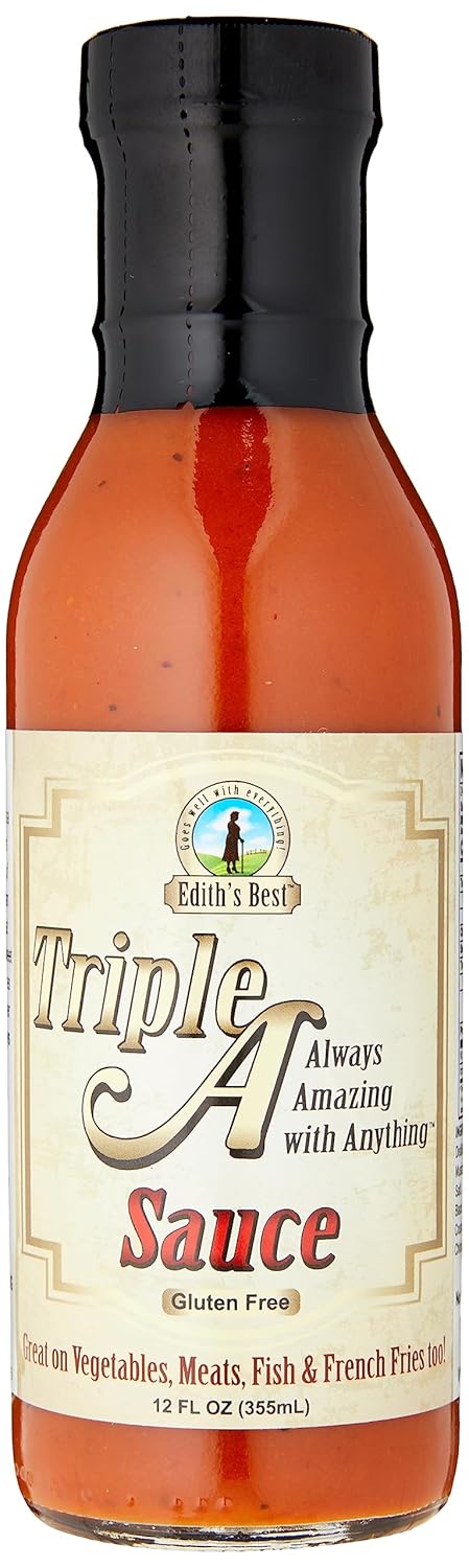 Edith's Best Triple A All Purpose Sauce - Bold Flavor Enhancer, Gluten-Free, Vegan, Ideal for All Foods