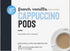 2.0 24 Count, 12.7 Happy Belly Cappuccino Coffee Pods Light Roast Compatible with K-Cup Brewers, French Vanilla