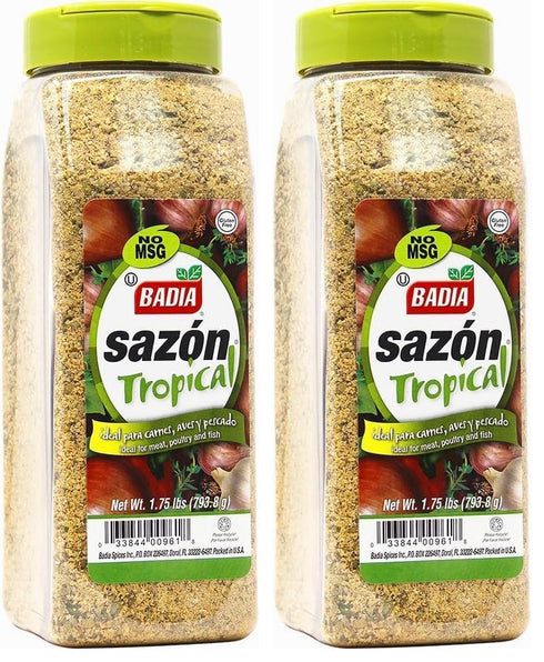 Badia Sazon Tropical, 1.75 lbs - Zesty Blend for Meats, Poultry, Seafood