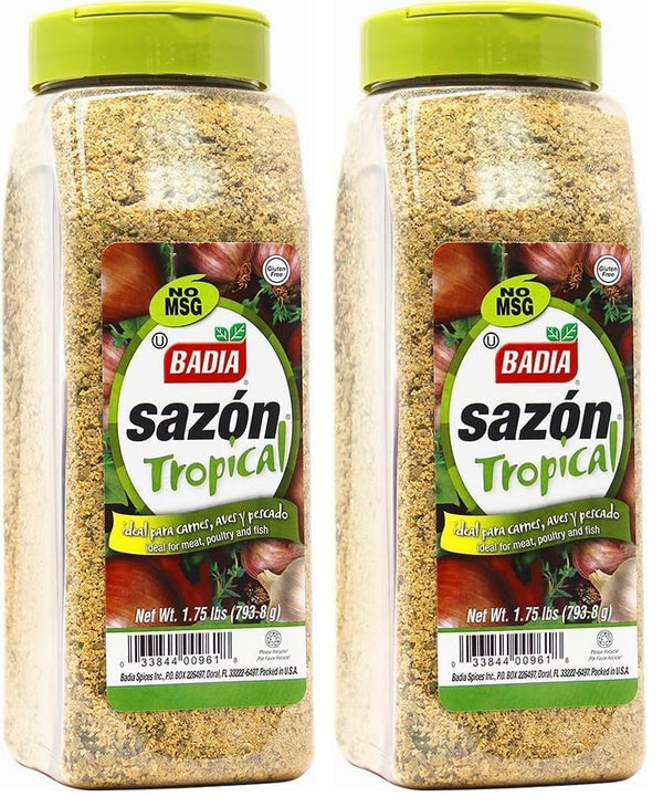 Badia Sazon Tropical, 1.75 lbs - Zesty Blend for Meats, Poultry, Seafood
