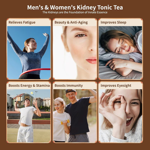 BeleePlanner 7 (3 Pack/75 Ginseng Five Treasures Kidney Tea, Traditional Chinese Herbal TeaBags, Natural Kidney Cleanse
