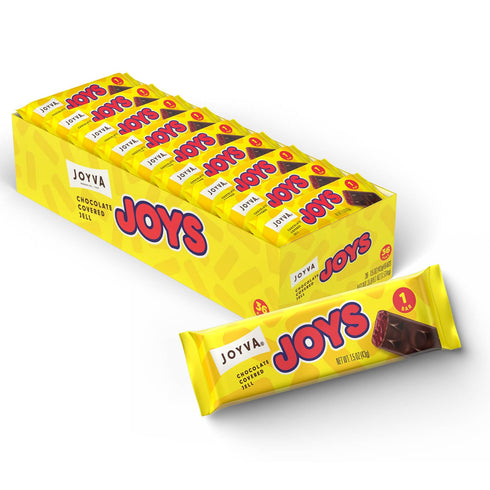 Joyva Jell Joys | Dark Chocolate-Covered Raspberry Jelly | A Delicious Candy