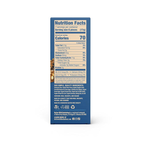 4 oz Maine Crisp Wild Blueberry Crisps - Gluten-Free Crackers With Blueberries, California Walnuts & Rosemary