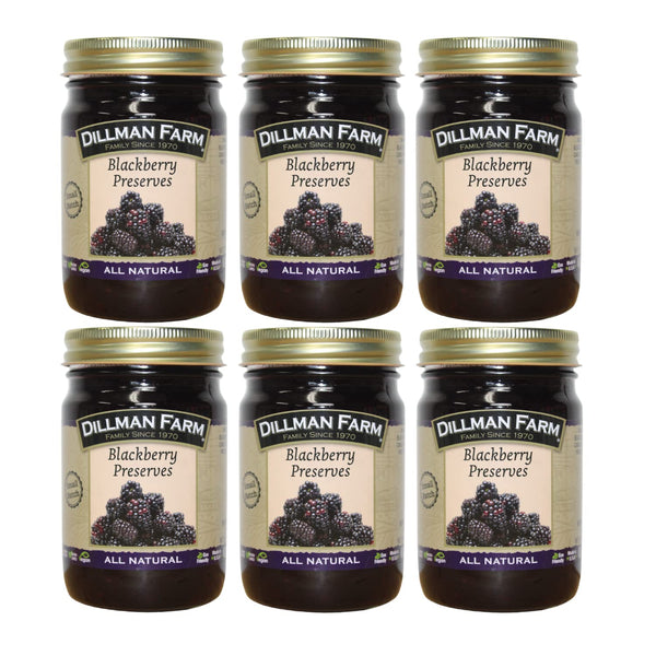 Dillman Farm All Natural Blackberry Preserves - Gluten-free, Non-GMO, Vegan, Kosher, Preservative