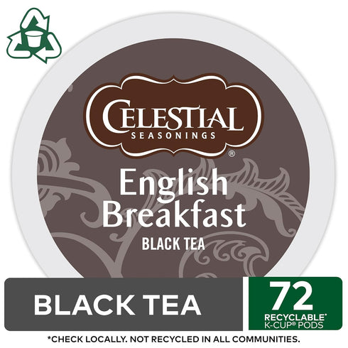 72 Count Celestial Seasonings English Breakfast Tea Keurig Single-Serve K-Cup Pods