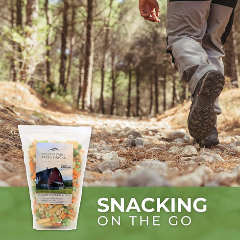 (14 oz) Oregon Farm Fresh Snacks Wasabi Peas & Rice Crackers Mix - Locally Sourced and Freshly Made Asian Snacks