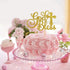 WeBenison God Bless Cake Topper, Gold Glitter for First Communion Baby Shower Party Decorations