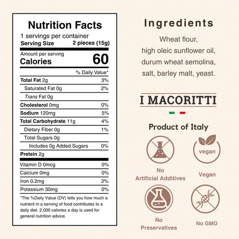 0.49 oz, Pack 50 I Macoritti MAXI Breadsticks | Dip & Bread Sticks Snacks - Authentic Italian bread Snack, Grab-and-Go