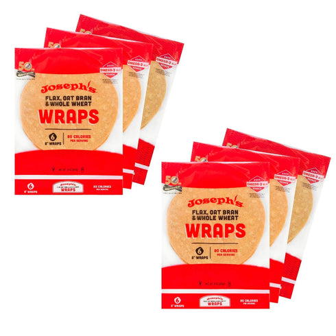 Joseph's Low Carb Wrap Value 6-Pack, Flax, Oat Bran and Whole Wheat,