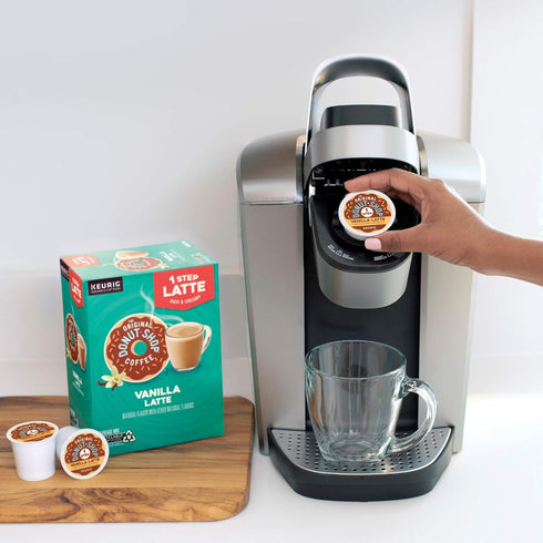 60 Count (6 Packs 10) The Original Donut Shop Vanilla One-Step Latte, Single Serve Coffee K-Cup Pod, Flavored Coffee