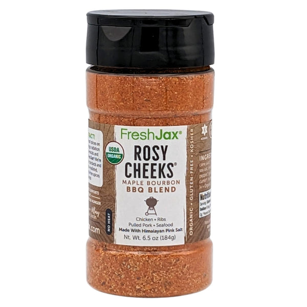 FreshJax Organic Maple Bourbon BBQ Rub Blend, Large 6.5oz Gift Box Included Plant-Based Low Sodium Gluten-Free