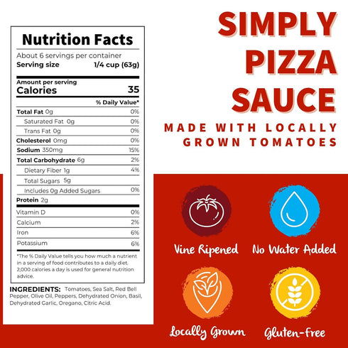 (8 pack) Dei Fratelli Simply Pizza Sauce - No Sugar Added