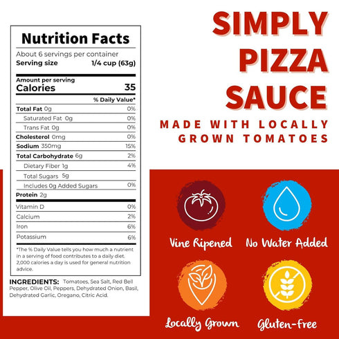 (4 pack) Dei Fratelli Simply Pizza Sauce - No Sugar Added