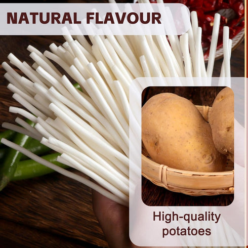 5 Pack (8.8oz Sweet Potato Glass Noodles - Each) - Wide Oriental Vermicelli, Vegan, Fat-Free, Gluten-Free for Hot Pot