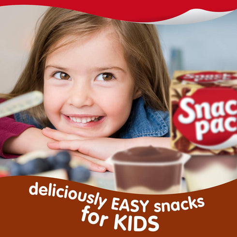 Snack Pack 3.25 oz., 4-Count (Pack 12) Chocolate Vanilla Flavored Pudding Cups