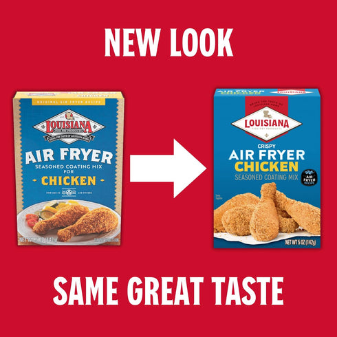 5 oz (Pack 6) 2 lbs Louisiana Fish Fry, Air Fryer Chicken Coating Mix, of Each Box Coats of Chicken - Easy to Cook Air