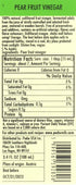 3.4 Oz. 100% PDR Premium Pear Vinegar - fl. - Natural, Aged in Oak Barrels, Fermented, Unfiltered, Vegan, Gluten-Free