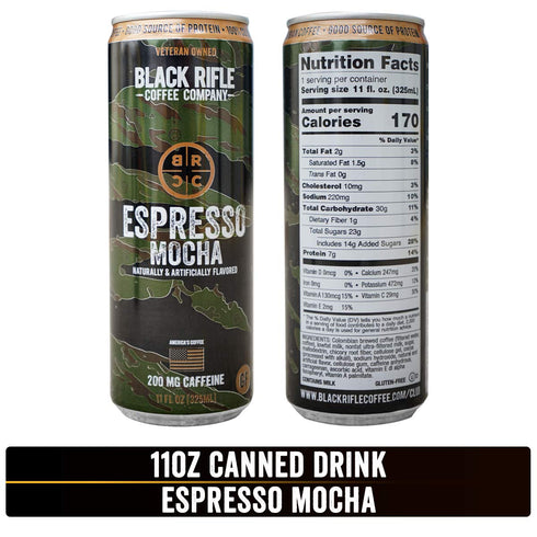 11 Oz (Pack 12)) Black Rifle Coffee Company RTD (Espresso Mocha, Fl