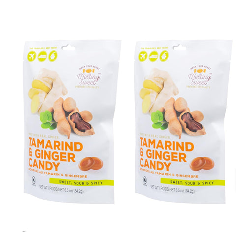 Melting Sweet Individually Wrapped Tamarind & Ginger Hard Candy (6.5 Ounce, Pack