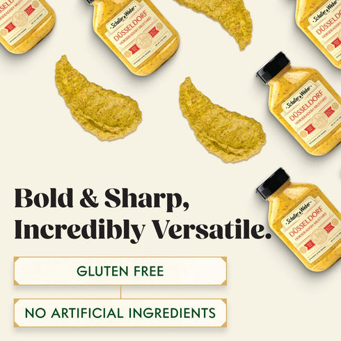 9 Oz (1 Pack) Schaller & Weber Dusseldorf Horseradish Mustard, Squeeze Bottle | Hot German Mustard with Horseradish