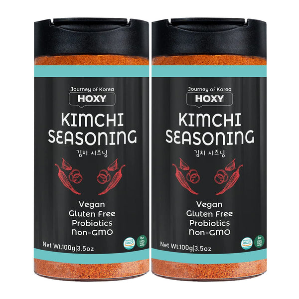 HOXY Journey of Korea Kimchi Seasoning Mix, 3.5 oz - ORIGINAL Spicy, Vegan, Gluten Free, BBQ Dry Rub