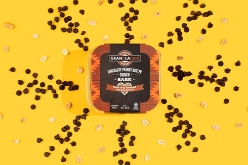 10oz 2 Pack) Granolachik Artisanal Granola Bark, Vegan, No Refined Sugars Maple Syrup Sweetened, (Chocolate Peanut