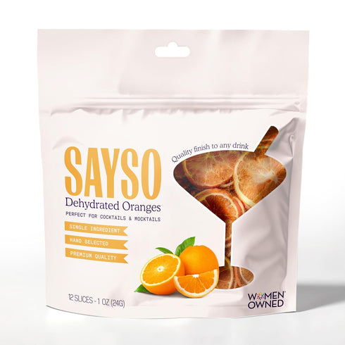 SAYSO Dehydrated Oranges | Dried Fruit Slices for Cocktail or Mocktail Garnish