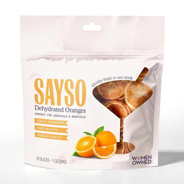 SAYSO Dehydrated Oranges | Dried Fruit Slices for Cocktail or Mocktail Garnish