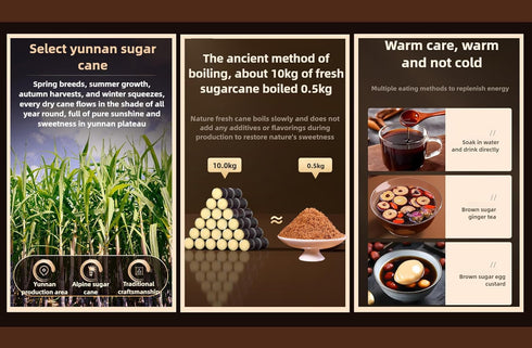 MOORCHOCO (12.34oz) Black Sugar Powder from Yunnan, Pure Brown Sugar Sweetener for Cooking, Additive-Free