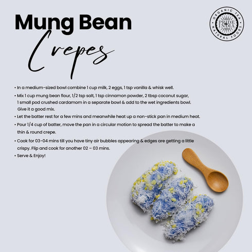 1 lbs (454 Pride of India- Mung Bean Flour gm) Nutty Slightly Sweet Earthy Taste Freshly Milled in Small Batches | Used