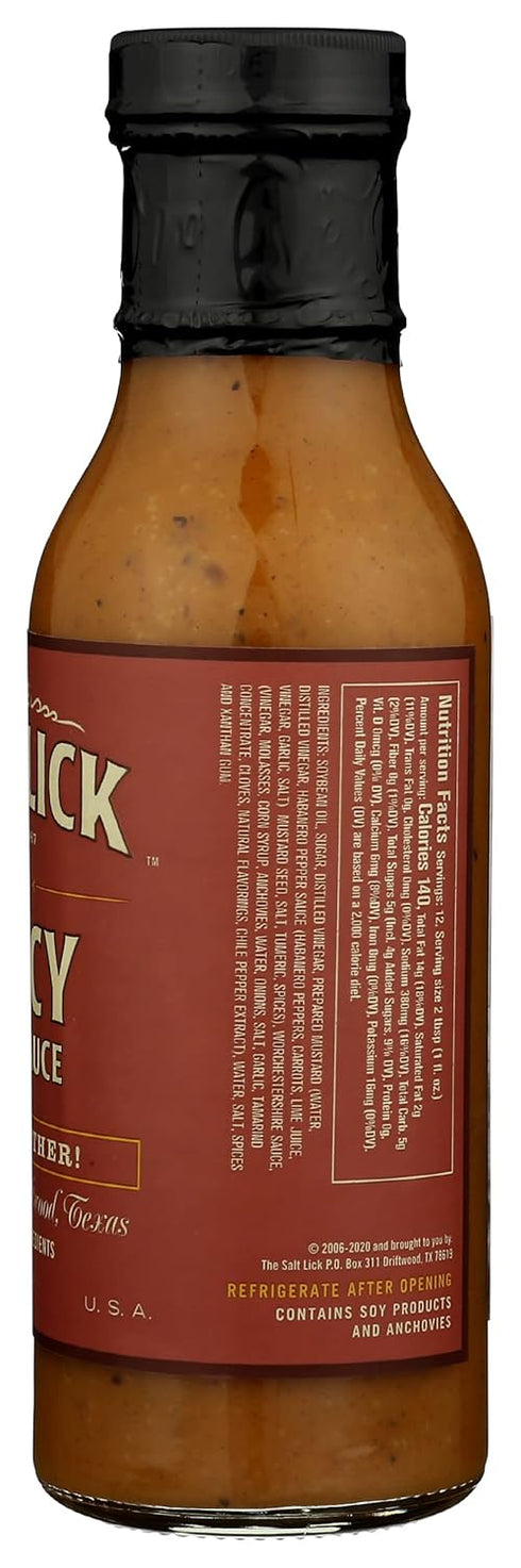 Salt Lick 12 (Pack 6) Spicy Recipe BBQ Sauce, Gluten Free, Ounces