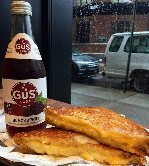 GuS Soda 12 oz (6 - Dry Blackberry - Glass Bottles)