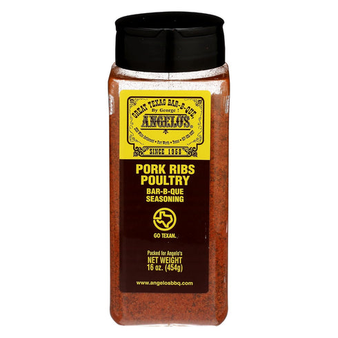 Angelos By George Pork Ribs & Poultry Barbecue Seasoning, 16 oz
