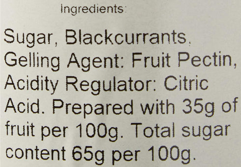 12oz (Pack 1) Mrs Bridges Blackcurrant Preserve, Made in Scotland, Jar