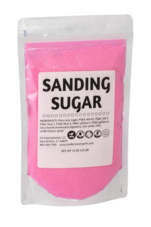Sweet Evas PINK SANDING SUGAR CRYSTALS - Sparkly, Colorful, Edible, Sugar Crystals, Sprinkle Mix,