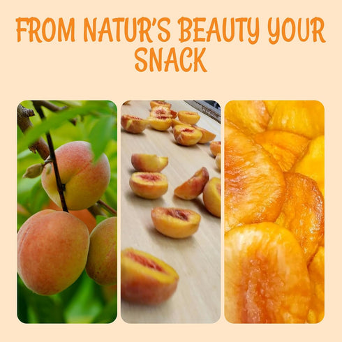 2 LB Packed Oh! Nuts Dried Peaches California - - Dried Fruit Slices - No Sugar Added - in New York Zip-Seal Bag