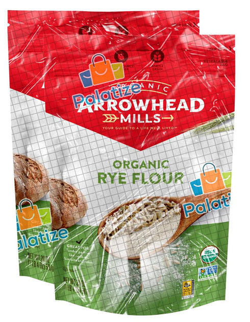 Palatize 20 oz Pack 2 Arrowhead Mills Organic Rye Flour,