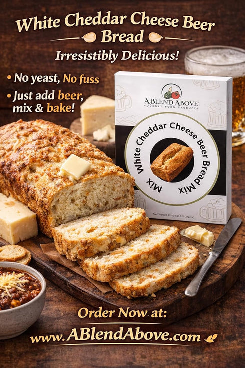 (10 A Blend Above White Cheddar Cheese Beer Bread Mix, Low Sodium, No MSG Servings)