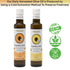 Pack 2 1 1 2X250ml of Extra Virgin Flavored Olive Oil, Bottle Lemon Infused, Bottle Orange Infused EVOO, Cold Pressed
