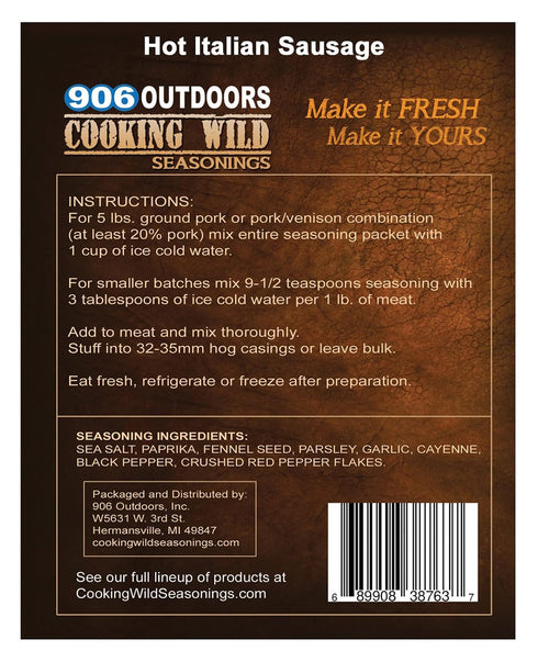 Cooking Wild Seasonings 6 Pack, 30 22.3 oz FRESH SAUSAGE Seasoning Variety Seasons up to pounds of Wild Game