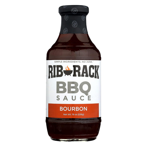 Rib Rack Southern Bourbon BBQ Sugar Free Sauce, 19 Ounces (Pack of