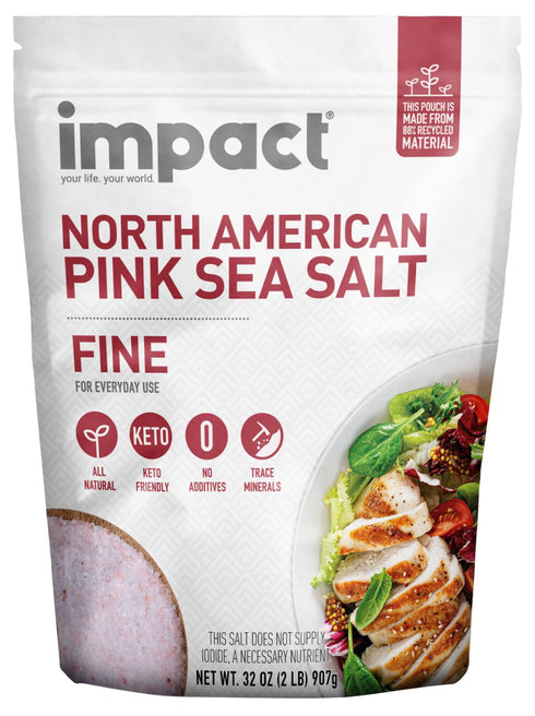 Impact - Fine Grain North American Pink Sea Salt - Low-Carb Friendly