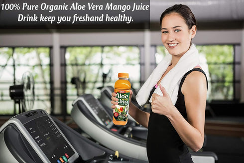 16.9oz (Pack 10) Okf Aloe Vera King Mango Drink