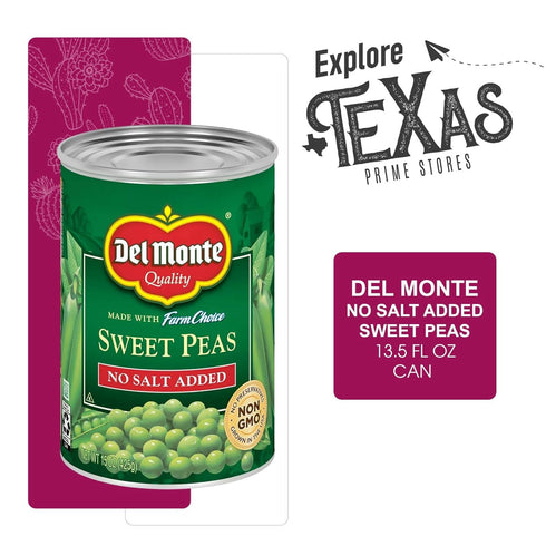 12- Pack 14.5 oz 1 Del Monte - Lavinia Essentials Bundle: of No Salt Added Sweet Peas Canned Vegetables Can + Utility