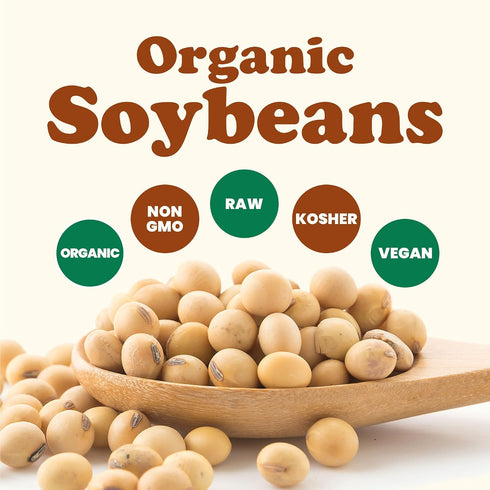10 Food to Live Organic Soybeans, Pounds Dry Soy Beans, Pure and Natural, Nutritious Snack, High-Protein, Perfect