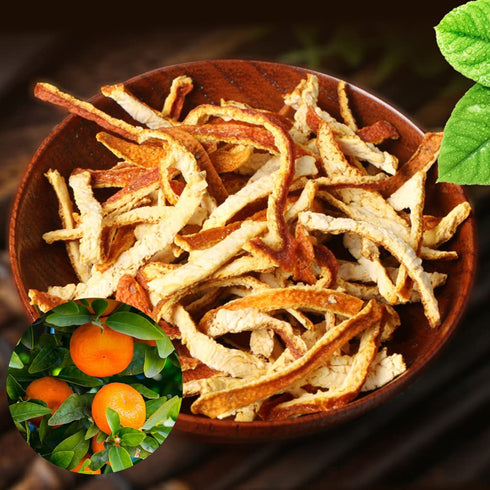JTEDZI 80g/2.82oz, Dried Tangerine Peel Strip Dried Orange Peel Herbal Tea, Dried Mandarin Oranges, Chen Pi Si Fruit