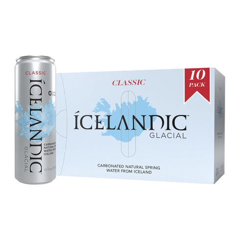 Icelandic Glacial Sparkling Water, Unflavored, 330 ml / 11.1 Fl Oz Cans